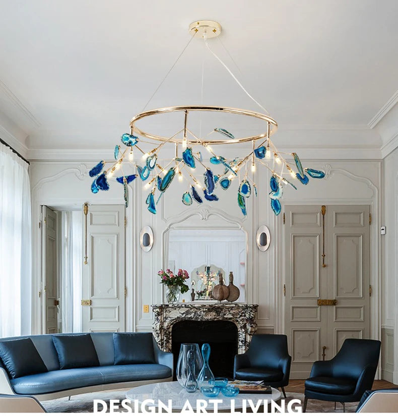 Living room chandelier natural Decor