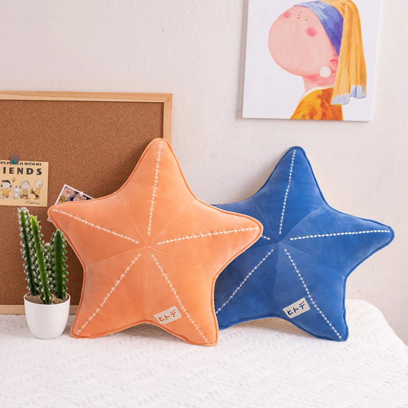 Super Soft Starfish Seashell Pillow