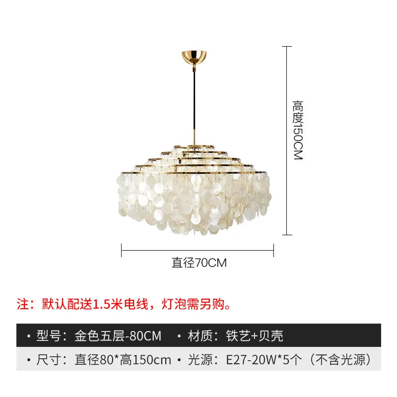 Designer restaurant chandelier light luxury