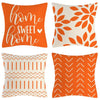 Orange Pillow Covers 18X18 Set of 4 Home Decorative