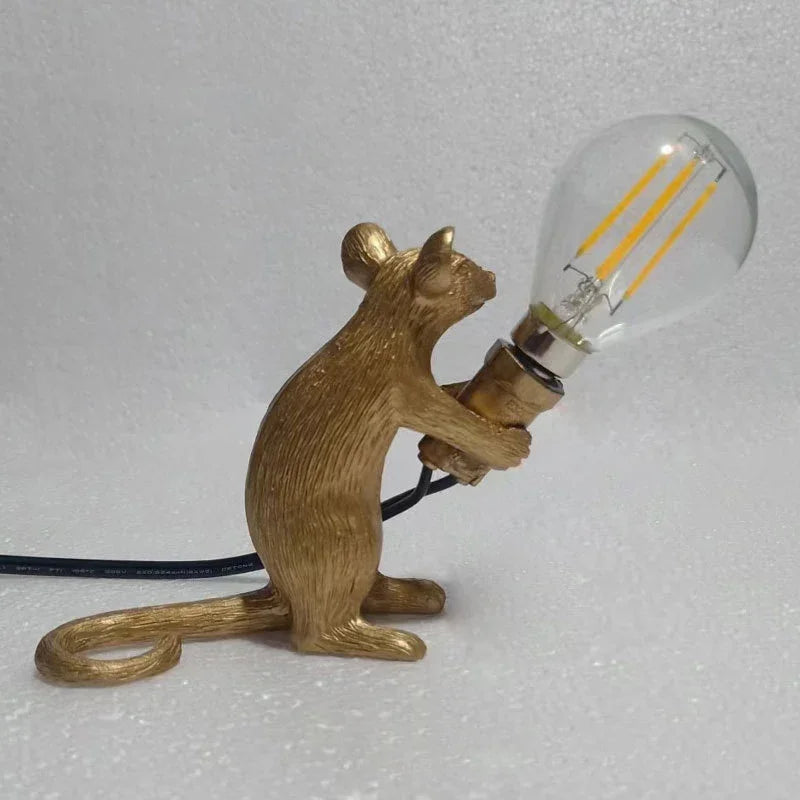 Nordic Cartoon Mouse Resin Night Lamp