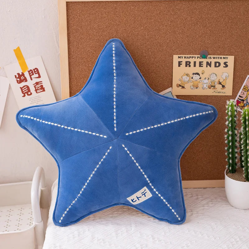 Super Soft Starfish Seashell Pillow