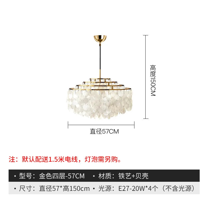 Designer restaurant chandelier light luxury