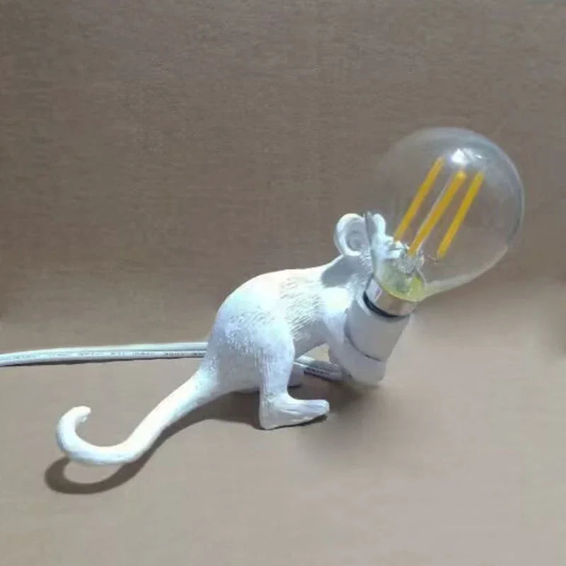 Nordic Cartoon Mouse Resin Night Lamp