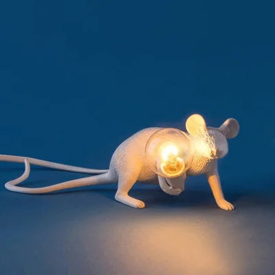 Nordic Cartoon Mouse Resin Night Lamp