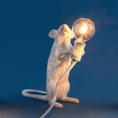 Nordic Cartoon Mouse Resin Night Lamp