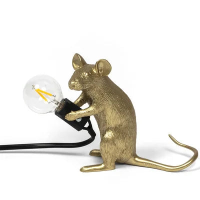 Nordic Cartoon Mouse Resin Night Lamp