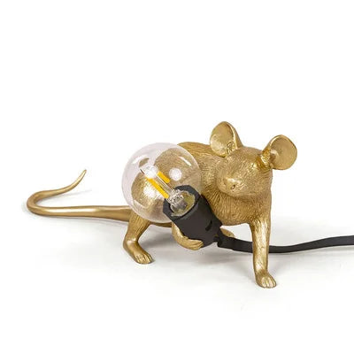 Nordic Cartoon Mouse Resin Night Lamp