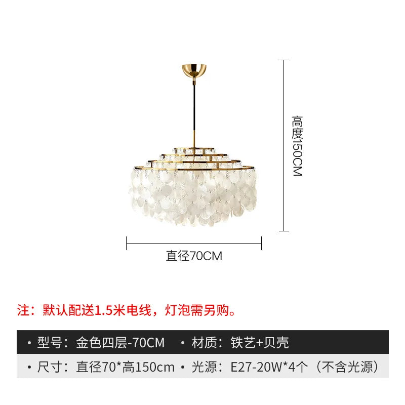 Designer restaurant chandelier light luxury