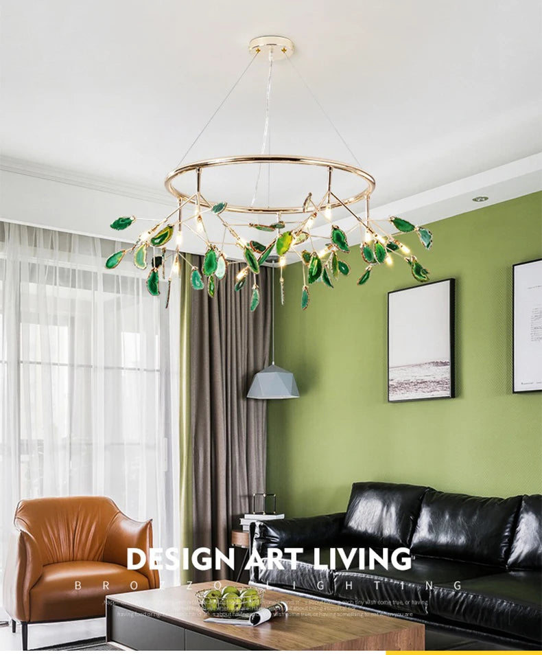 Living room chandelier natural Decor