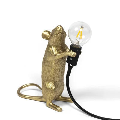 Nordic Cartoon Mouse Resin Night Lamp