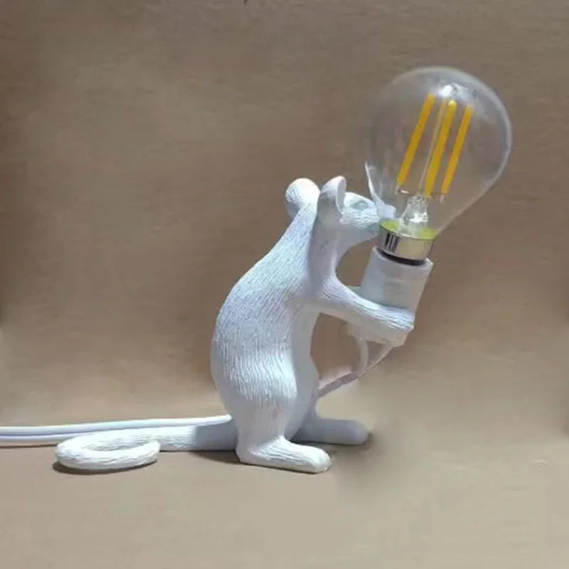 Nordic Cartoon Mouse Resin Night Lamp