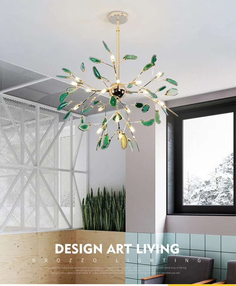 Living room chandelier natural Decor