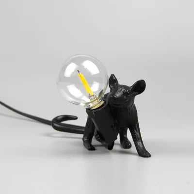 Nordic Cartoon Mouse Resin Night Lamp