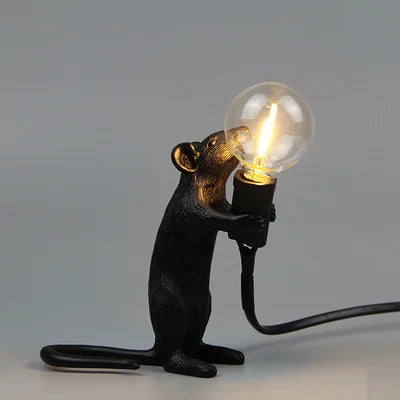 Nordic Cartoon Mouse Resin Night Lamp