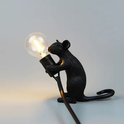 Nordic Cartoon Mouse Resin Night Lamp